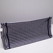 Medium Dior Book Tote Black and White Houndstooth Embroidery Size 36 x 27.5 x 16.5 cm - 4