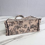 Large Dior Book Tote Powder Pink Dior Jardin Botanique Embroidery Size 42 x 35 x 18.5 cm - 4