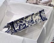 Mini Dior Book Tote Blue Toile de Jouy Embroidery Size 22.5 x 15 x 6 cm - 3