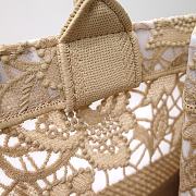 Medium Dior Book Tote Beige D-Lace Embroidery with Macramé Effect Size 36 x 27.5 x 16.5 cm - 5