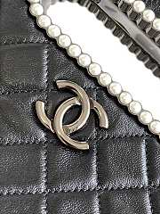 Chanel Shopping Bag Black Aged Shiny Lambskin AS4222 Size 27.5 × 33 × 6.5 cm - 2