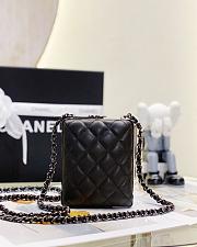 Chanel Evening Bag AS3528 Black Metal With Pearl Size 11x9x4.5 cm - 5