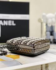 Chanel Evening Bag AS3528 Black Metal With Pearl Size 11x9x4.5 cm - 2