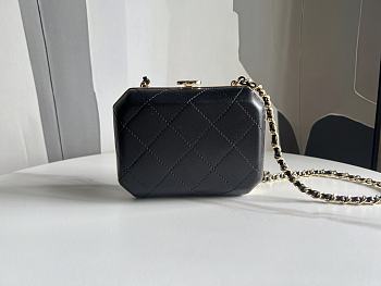 Chanel Evening Bag Lambskin & Gold-Tone Metal Black AS4075 Size 14cm