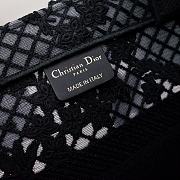 Medium Dior Book Tote Black Multicolor D-Lace Embroidery with 3D Macramé Effect Size 36 x 27.5 x 16.5 cm - 2