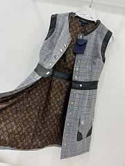 Louis Vuitton Leather Accent Check Dress - 5