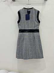 Louis Vuitton Leather Accent Check Dress - 4