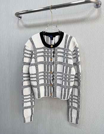 Louis Vuitton Graphic Knit Cropped Cardigan