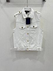 Louis Vuitton Monogram Jacquard Sleeveless Denim Jacket - 1