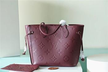 Louis Vuitton M46599 Neverfull MM Wine Red Size 31 x 28 x 14 cm