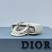 Dior Small Lady D-Joy Bag Latte Patent Cannage Calfskin Size 22 x 12 x 6 cm - 5