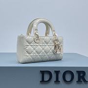 Dior Small Lady D-Joy Bag Latte Patent Cannage Calfskin Size 22 x 12 x 6 cm - 3