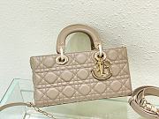 Dior Medium Lady D-Joy Bag Powder Beige Cannage Lambskin Size 26 x 13.5 x 5 cm - 4