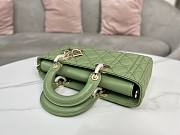 Dior Medium Lady D-Joy Bag Ethereal Green Cannage Lambskin Size 26 x 13.5 x 5 cm - 4