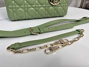Dior Medium Lady D-Joy Bag Ethereal Green Cannage Lambskin Size 26 x 13.5 x 5 cm - 2