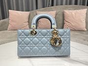 Dior Medium Lady D-Joy Bag Horizon Blue Cannage Lambskin Size 26 x 13.5 x 5 cm - 1