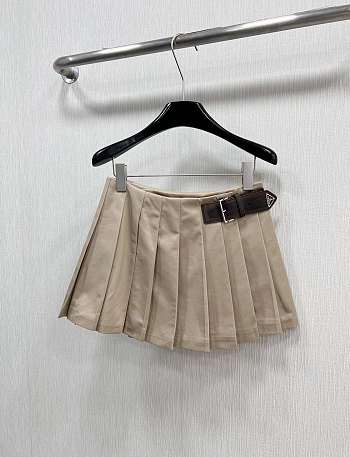 Prada Gabardine Miniskirt Khaki