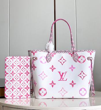 Louis Vuitton M22980 Resorts Exclusive Neverfull MM Rose Size 31 x 28 x 14 cm