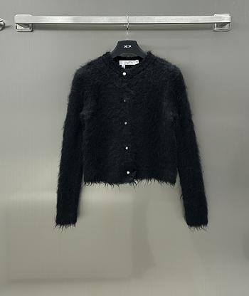 Dior Cardigan Black Technical Alpaca and Wool Knit