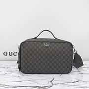 Gucci Savoy Shoe Case 752587 Grey and black GG Supreme canvas Size 22*36*16cm - 1