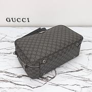 Gucci Savoy Shoe Case 752587 Grey and black GG Supreme canvas Size 22*36*16cm - 5