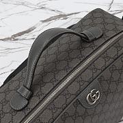 Gucci Savoy Shoe Case 752587 Grey and black GG Supreme canvas Size 22*36*16cm - 2