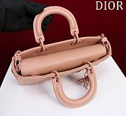 Dior Medium Lady D-Joy Bag Rose Des Vents Cannage Calfskin with Diamond Motif Size 26 x 13.5 x 5 cm - 2