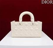 Dior Medium Lady D-Joy Bag Latte Cannage Calfskin with Diamond Motif Size 26 x 13.5 x 5 cm - 4