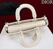 Dior Medium Lady D-Joy Bag Latte Cannage Calfskin with Diamond Motif Size 26 x 13.5 x 5 cm - 3