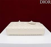 Dior Medium Lady D-Joy Bag Latte Cannage Calfskin with Diamond Motif Size 26 x 13.5 x 5 cm - 2