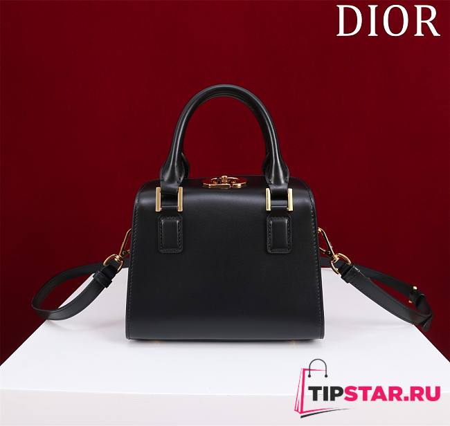 Dior Small Boston Bag Black Box Calfskin Size 20 x 12.5 x 16.2 cm - 1