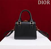 Dior Small Boston Bag Black Box Calfskin Size 20 x 12.5 x 16.2 cm - 1