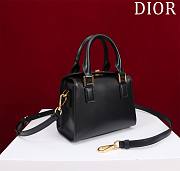 Dior Small Boston Bag Black Box Calfskin Size 20 x 12.5 x 16.2 cm - 3