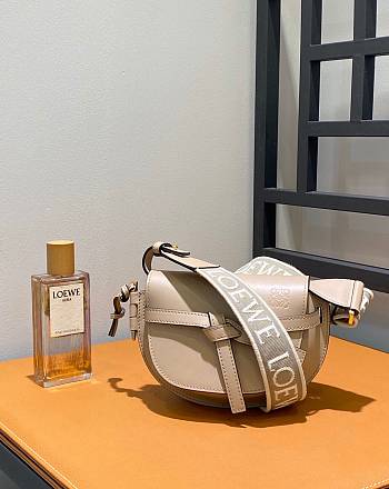 Loewe Mini Gate Dual Bag In Soft Calfskin And Jacquard Size 21X12.5X9.5 cm