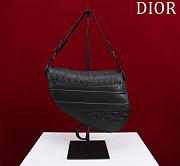 Dior Saddle Bag With Strap Black Dior Oblique Embossed Calfskin Size 25.5 x 20 x 6.5 cm - 2