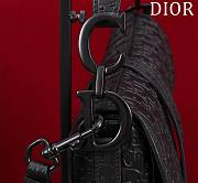 Dior Saddle Bag With Strap Black Dior Oblique Embossed Calfskin Size 25.5 x 20 x 6.5 cm - 3