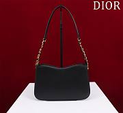 Dior CD Signature Hobo Mini Bag Black Calfskin with Embossed CD Signature Size 23.5 x 14.5 x 6 cm - 4