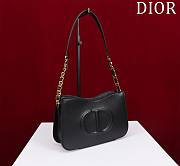 Dior CD Signature Hobo Mini Bag Black Calfskin with Embossed CD Signature Size 23.5 x 14.5 x 6 cm - 3