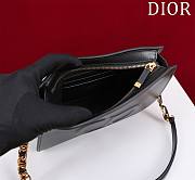 Dior CD Signature Hobo Mini Bag Black Calfskin with Embossed CD Signature Size 23.5 x 14.5 x 6 cm - 2