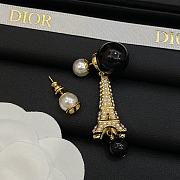 Dior Tribales Earrings Gold-Finish Metal with White and Black Resin Pearls - 3