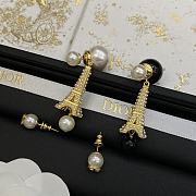 Dior Tribales Earrings Gold-Finish Metal with White and Black Resin Pearls - 2