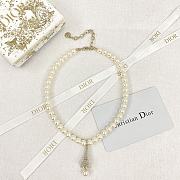Dior Plan De Paris Choker Gold-Finish Metal and White Resin Pearls - 1