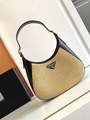 Prada Fabric and leather shoulder bag Tan/Black size 26x17x4.5 cm - 1