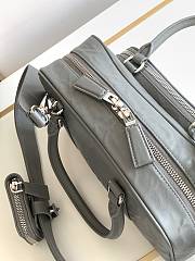 Prada Antique nappa leather multi-pocket top-handle bag Slate Gray Size 24x7 cm - 3