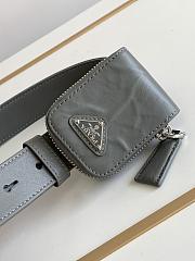 Prada Antique nappa leather multi-pocket top-handle bag Slate Gray Size 24x7 cm - 2
