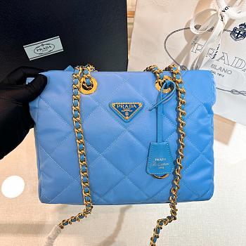 Prada Re-Edition 1995 Chaîne Re-Nylon tote bag Blue Size 25*19*7cm