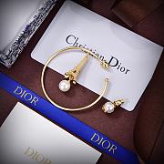 Dior Plan De Paris Earrings Gold-Finish Metal and White Resin Pearls - 1