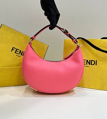 Fendigraphy Small Fuchsia leather bag Pink Size 29-24.5-10CM