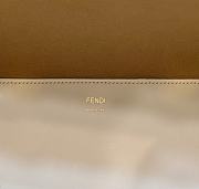 Fendi Sunshine Medium White Leather And Elaphe Shopper Size 35x31x17 cm - 5