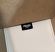 Fendi Sunshine Medium White Leather And Elaphe Shopper Size 35x31x17 cm - 3